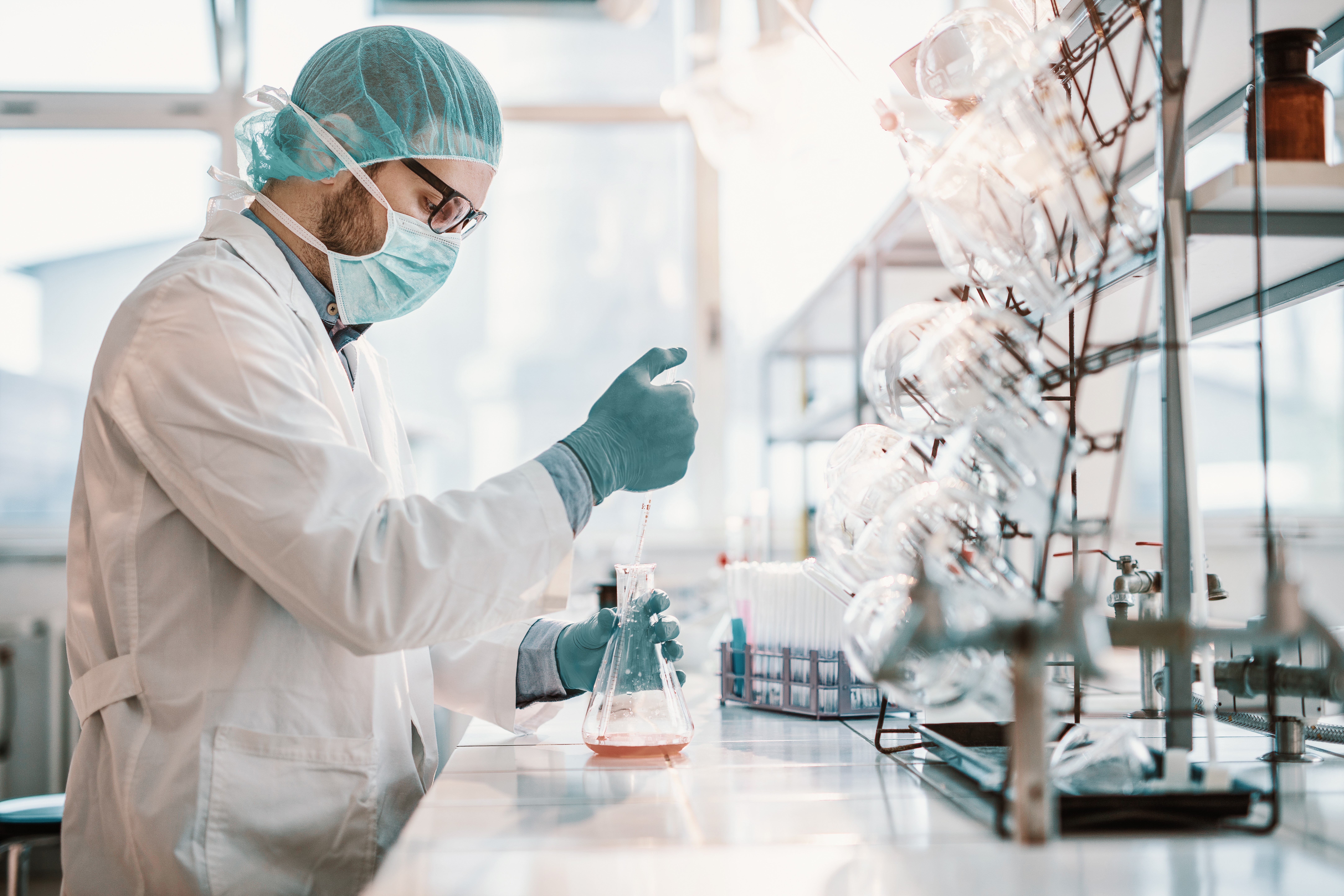 Life Sciences Man In A Laboratory